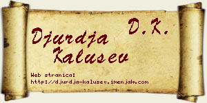 Đurđa Kalušev vizit kartica